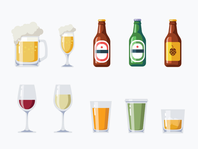 WIP: Beer and drinks icon set