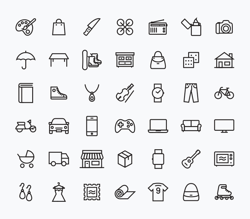 Selltag icon set