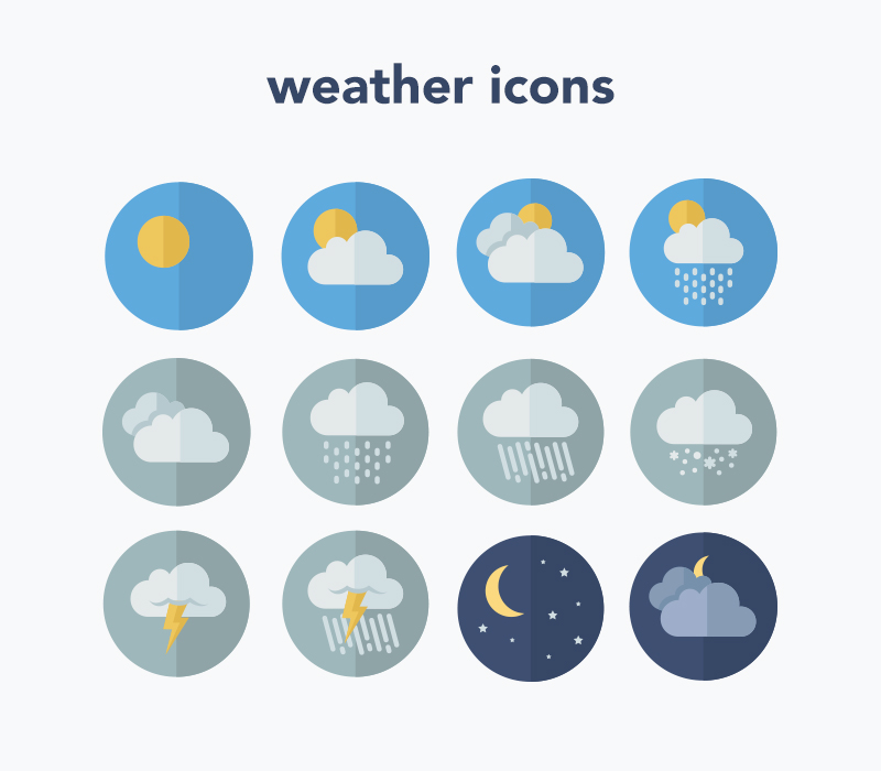 Weather icon set